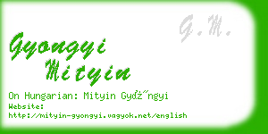 gyongyi mityin business card